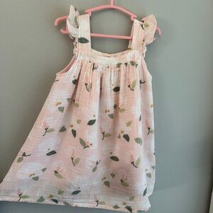 Angel Dear Pink Floral Dress Muslin